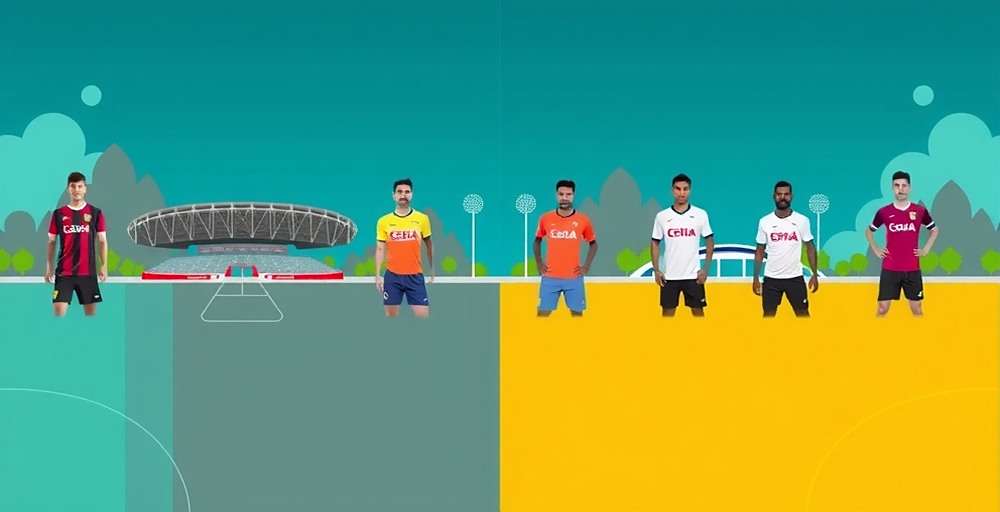 Regional Variations in Goa Midfield Maestro Regional variations in Goa Midfield Maestro showing different stadiums and team kits from across India